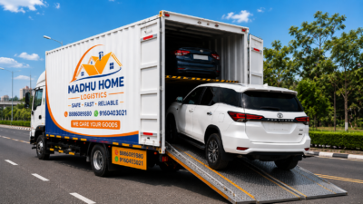 Madhu Home Logistics Scorpio S11 Car Transport Services in Hyderabad to Gurugram